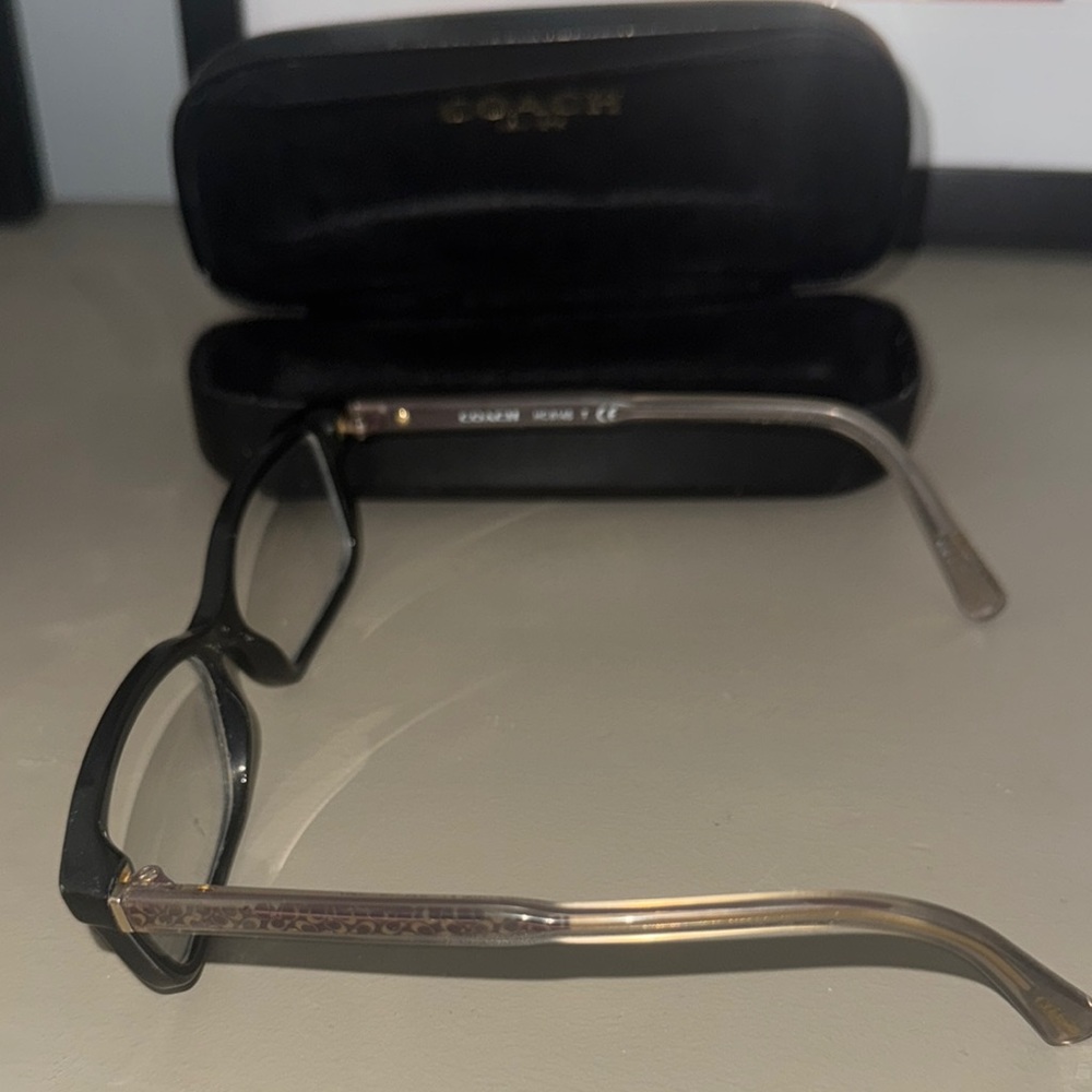 Coach Black and Gold Eyeglasses with Case - Picture 1 of 8
